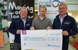 O'Neill Industrial Mid West Simon Community donation